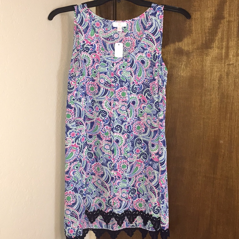 Charming Charlie’s- Paisley Lace Trimmed Tank